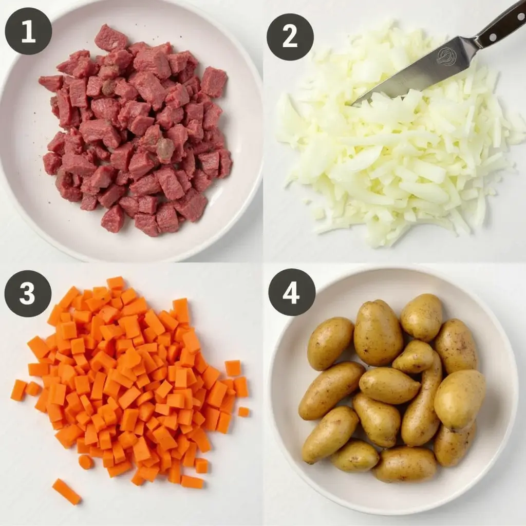 Ready to cook? This Easy Japanese Beef Curry Recipe needs just 6 ingredients: beef, curry roux, onions, carrots, potatoes, and garlic. Minimal prep, one-pot magic in 30 minutes! Gather these and start simmering.