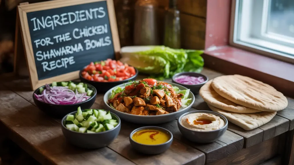 chicken shawarma bowls recipe Ingredients